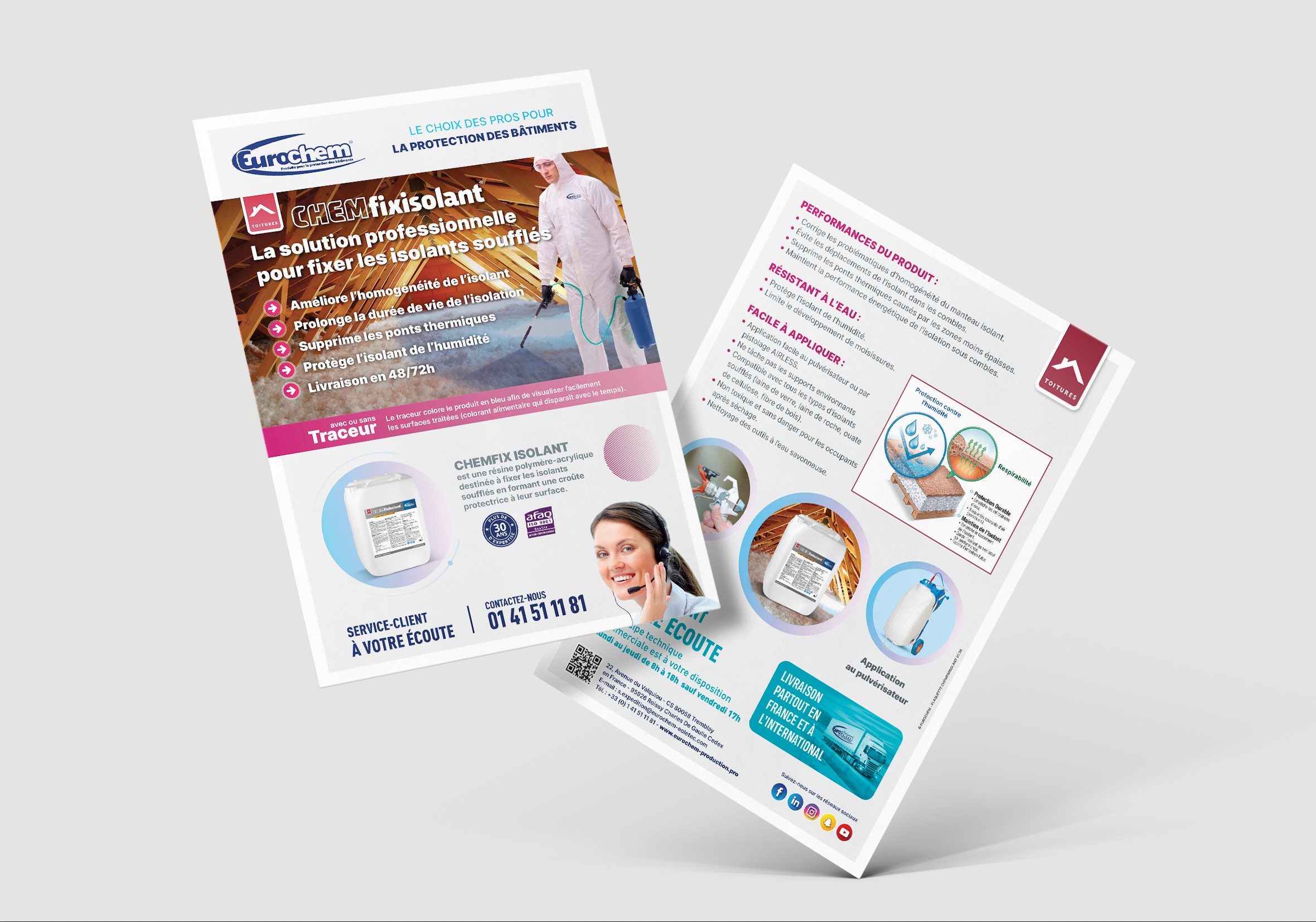 Plaquette commerciale Fixation d’isolants soufflés